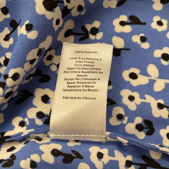 Talbots - Blue & green floral chiffon blouse Size 2X - Picture 9 of 9